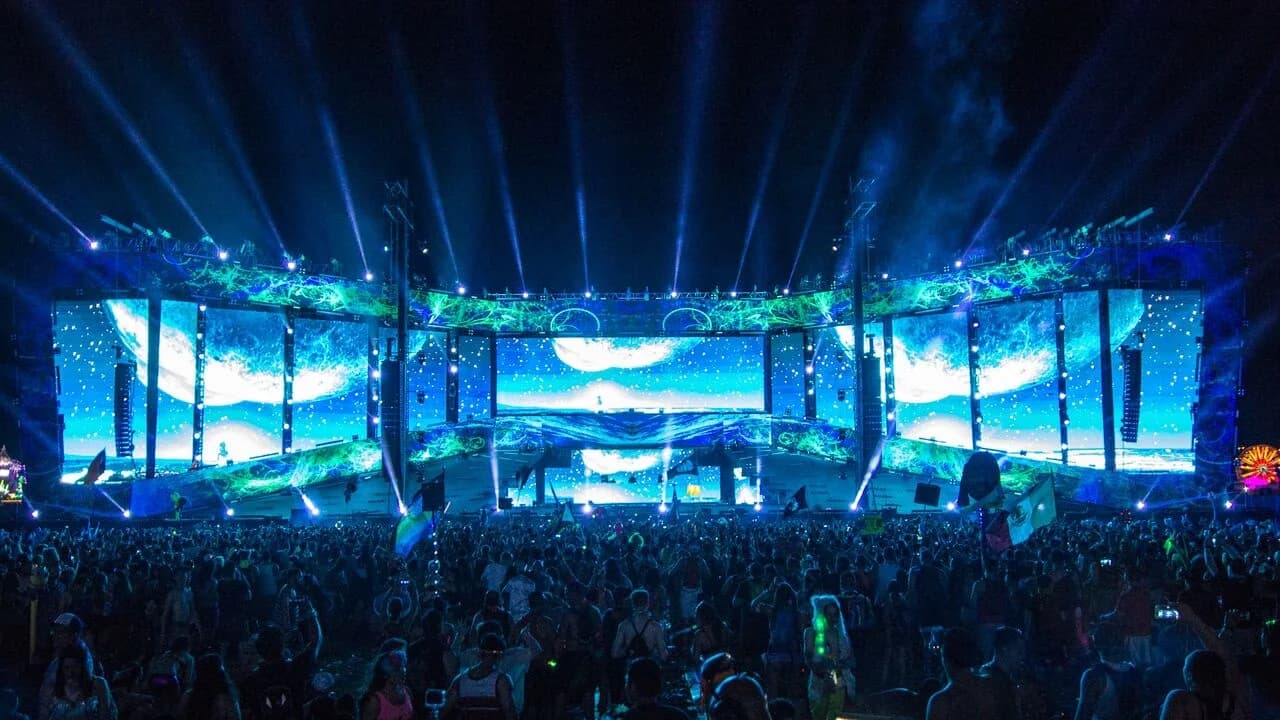Led displays used in a music festival