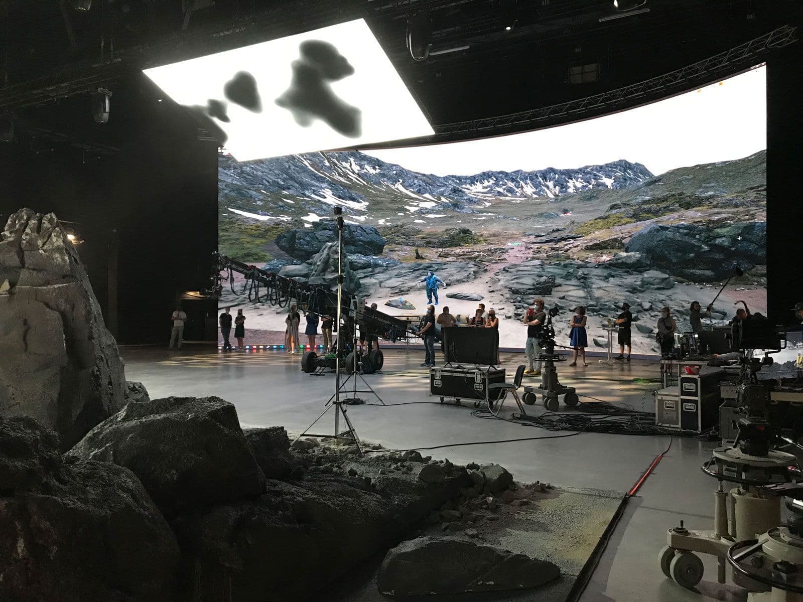 XR/Virtual Production LED Wall setup in studio environment
